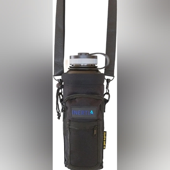 Black Crossbody Water Bottle Bag - Picture 7 of 9